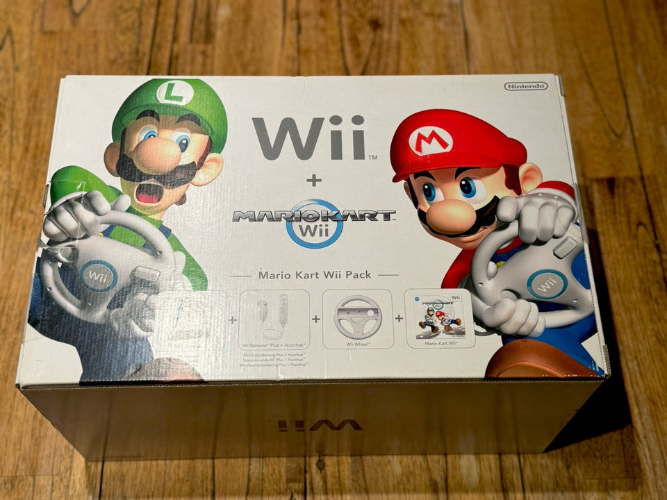 Nintendo Wii "Mario Kart Pack" - Konsole inkl. Mario Kart, Wii Wheel