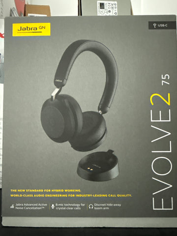 Jabra Evolve2 75 Wireless PC Headset mit Ladestation  Differenzbesteuert nach §25a