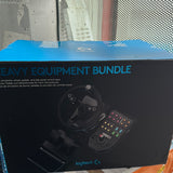 Logitech G Saitek Farm Sim Controller, Farming Simulator Bundle bestehend aus Lenkrad, Steuerkonsole, Gas- und Bremspedal, 900° Lenkbereich, 38+ Tasten, USB-Anschluss, PC/Mac - Schwarz