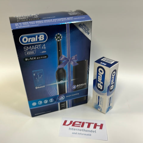 Oral-B Wiederaufladbare elektrische Zahnbürste Smart 4 4500 CrossAction+ Zahnpasta