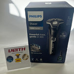 Philips Shaver Series 5000 – Elektrischer Nass- und Trockenrasierer für Herren mit ausklappbarem Trimmer, Reinigungsstation, Reinigungskartusche & Reiseetui (Modell S5898/50)