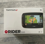 ✔️ Tomtom Motorrad Navi Rider 500 (4,3 Zoll, kurvige und bergige Strecken speziell für Motorräder, Stauvermeidung Dank Tomtom Traffic, Motorrad-Halterung, Updates über Wi-Fi) Schwarz, 16GB