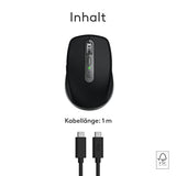 ✔️ Logitech MX Anywhere 3S for Mac, kompakte kabellose Bluetooth-Maus, 8K-DPI-Abtastung auf jeder Fläche, leise Klicks, USB C, kabellose Maus für MacBook Pro, MacBook Air, iMac, iPad - Space Grau