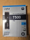 ✔️ Crucial T500 SSD 2TB PCIe Gen4 NVMe M.2 Interne SSD, bis 7400 MB/s, TLC NAND, für Gaming und Programme, kompatibel mit Laptop und Desktop, Microsoft DirectStorage - CT2000T500SSD8