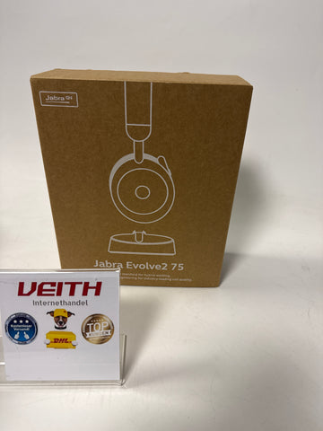 ✔️ Jabra Evolve2 75 Wireless PC Headset mit Ladedock, 8-Mikro-Technologie   NEU&OVP / Differenzbesteuert nach §25a