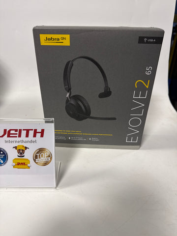 ✔️ Jabra Evolve2 65 Wireless PC Headset – Noise Cancelling UC Zertifizierte Mono Kopfhöreroriginal  NEU&OVP / Differenzbesteuert nach §25a