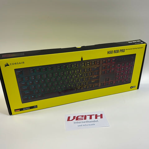 Corsair K60 RGB PRO Mechanische Gaming-Tastatur QWERTZ, Schwarz