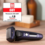 Panasonic Series 800 ES-LV67 Elektrischer Nass- & Trockenrasierer, 5-fach-Scherkopf Mit Linearmotor Und Bartsensor Technologie, Inklusive Pop-up Trimmer Und 16D-Multi-Flex-Kopf, Navy Blau