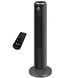 Levoit Turmventilator mit Fernbedienung 92 cm, leistungsstarker Lüfter leise 23 dB, 3 Modi, 5 Geschwindigkeiten, Oszillation 90 °, Timer 12 Stunden, LED-Display, klassisch dunkelgrau