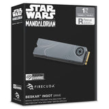 Seagate FireCuda SSD 1TB, Beskar Ingot Special Edition, für PS5/PC, M.2 PCIe Gen4 NVMe, bis zu 7.300 MB/s, 1,8 Mio. MTBF, 640 TBW, Kühlkörper, 3 Jahre Rescue Service, Modellnr.: ZP1000GM3A033