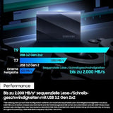 ✔️ Samsung Portable SSD T9, 2 TB, 2.000 MB/s Lesen, 2.000 MB/s Schreiben, USB 3.2 Gen.2x2, Externe Festplatte für professionelle Anwender, Kompatibel mit Mac, PC, Smartphone und 12K Kameras, MU-PG2T0B/EU