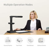 ✔️ CZUR ET16 Plus Dokumentenscanner Buchscanner Professionelle Dokumentenkamera mit 16MP Auto-Flatten Technologie OCR 180+ Sprachen Kompatibel mit Windows Mac für Family Home Office