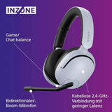 Sony INZONE H5 - Wireless Gaming Headset, 360 Spatial Sound für Gaming, komfortabler Sitz, 28 Std. Akkulaufzeit, geringe Latenz, Mikrofon mit AI, PC & PS5 kompatibel - Weiß