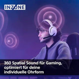 Sony INZONE H5 - Wireless Gaming Headset, 360 Spatial Sound für Gaming, komfortabler Sitz, 28 Std. Akkulaufzeit, geringe Latenz, Mikrofon mit AI, PC & PS5 kompatibel - Weiß