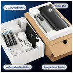 Oral-B iO Series 6 Plus Sensitive Edition Elektrische Zahnbürste/Electric Toothbrush, PLUS 3 Aufsteckbürsten, 5 Putzmodi für Zahnpflege, Reiseetui, Designed by Braun, grey opal