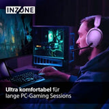 Sony INZONE H5 - Wireless Gaming Headset, 360 Spatial Sound für Gaming, komfortabler Sitz, 28 Std. Akkulaufzeit, geringe Latenz, Mikrofon mit AI, PC & PS5 kompatibel - Weiß