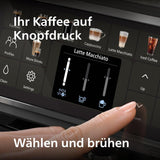 Philips Serie 5500 Kaffeevollautomat inkl. Latte Go, SilentBrew-Technologie EP5544/50, Schnellstart. Aromatischer Kaffee aus frisch gemahlenen Bohnen, 20 Heiß- und Eisgetränke, Grau (EP5544/50)