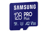 ✔️ Samsung PRO Plus microSD-Karte, 128 GB, UHS-I U3, Full HD & 4K UHD, 160 MB/s Lesen, 120 MB/s Schreiben, Speicherkarte für Smartphone, Drohne oder Action-Cam, Inkl. USB-Kartenleser, MB-MD128KB/WW