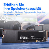 ✔️ Crucial P310 SSD 1TB M.2 2280 PCIe Gen4 NVMe, bis 7.100 MB/s, für Laptop, Desktop PC & Handheld Spielekonsolen, Interne Festplatte - CT1000P310SSD801