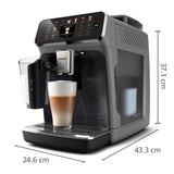 Philips Serie 5500 Kaffeevollautomat inkl. Latte Go, SilentBrew-Technologie EP5544/50, Schnellstart. Aromatischer Kaffee aus frisch gemahlenen Bohnen, 20 Heiß- und Eisgetränke, Grau (EP5544/50)
