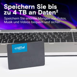 ✔️ Crucial BX500 2TB 3D NAND SATA 2,5 Zoll Interne SSD - Bis zu 540MB/s - CT2000BX500SSD1