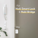 ✔️ Nuki Opener, elektronisches Türschloss für Mehrfamilienhäuser, steuert den Türöffner der Gegensprechanlage mit dem Smartphone, elektrischer Türöffner, WLAN Bridge erforderlich, Nuki Smart Home