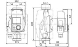✔️ Wilo HE-Nassläuferpumpe Stratos Pico plus 25/0,5-6 180 mm Hocheffizienzpumpe Wärmedämmschale 4244375
