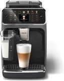 Philips Serie 5500 Kaffeevollautomat inkl. Latte Go, SilentBrew-Technologie EP5544/50, Schnellstart. Aromatischer Kaffee aus frisch gemahlenen Bohnen, 20 Heiß- und Eisgetränke, Grau (EP5544/50)