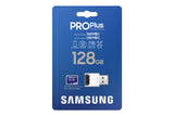✔️ Samsung PRO Plus microSD-Karte, 128 GB, UHS-I U3, Full HD & 4K UHD, 160 MB/s Lesen, 120 MB/s Schreiben, Speicherkarte für Smartphone, Drohne oder Action-Cam, Inkl. USB-Kartenleser, MB-MD128KB/WW
