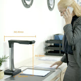 ✔️ CZUR ET16 Plus Dokumentenscanner Buchscanner Professionelle Dokumentenkamera mit 16MP Auto-Flatten Technologie OCR 180+ Sprachen Kompatibel mit Windows Mac für Family Home Office