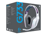 Logitech G733 LIGHTSPEED kabelloses Gaming-Headset mit Kopfbügel, LIGHTSYNC RGB, Blue VO!CE Mikrofontechnologie, PRO G Lautsprechern, Ultraleicht, 29-Stunden Akkulaufzeit, 20m Reichweite - Weiß