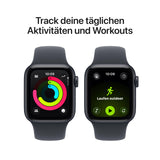 ✔️ Apple Watch SE 3 GPS 40 mm Smartwatch mit Aluminiumgehäuse in Mitternacht und Sportarmband in Mitternacht (S/M). Fitness‑ und Schlaftracker, Herzfrequenzmesser, Always-On Display, Wasserschutz