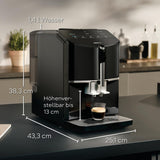 ✔️Siemens Kaffeevollautomat EQ300 TF301E19, Milchaufschäumdüse, 5 Kaffee- und Milchgetränke auf Knopfdruck, entnehmbare Brüheinheit, einfache und schnelle Reinigung, Schwarz