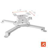 ✔️ celexon universal Beamer-Decken-Halterung Multicel 1000Pro weiß | neigbarer & schwenkbarer Projektor-Halter mit 10 cm Deckenabstand | Tragkraft max. 15Kg