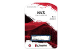 ✔️ Kingston 4000 GB NV3 M.2 2280 PCIe 4.0 NVMe SSD