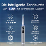 Oral-B iO Series 6 Elektrische Zahnbürste — Electric Toothbrush, Inkl. 3 Aufsteckbürsten und Reise-Etui — 5 Putzmodi für Zahnpflege, Zahnbürste Elektrisch, Designed by Braun, Grau