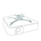 ✔️ celexon universal Beamer-Decken-Halterung Multicel 1000Pro weiß | neigbarer & schwenkbarer Projektor-Halter mit 10 cm Deckenabstand | Tragkraft max. 15Kg