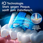 Oral-B iO Series 6 Plus Sensitive Edition Elektrische Zahnbürste/Electric Toothbrush, PLUS 3 Aufsteckbürsten, 5 Putzmodi für Zahnpflege, Reiseetui, Designed by Braun, grey opal