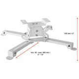 ✔️ celexon universal Beamer-Decken-Halterung Multicel 1000Pro weiß | neigbarer & schwenkbarer Projektor-Halter mit 10 cm Deckenabstand | Tragkraft max. 15Kg