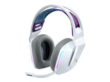 Logitech G733 LIGHTSPEED kabelloses Gaming-Headset mit Kopfbügel, LIGHTSYNC RGB, Blue VO!CE Mikrofontechnologie, PRO G Lautsprechern, Ultraleicht, 29-Stunden Akkulaufzeit, 20m Reichweite - Weiß