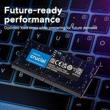 ✔️ Crucial DDR5 RAM 48GB 5600MHz SODIMM, Arbeitsspeicher für Laptop/Notebook, Mini PC (auch 5200MHz / 4800MHz) CL46 - CT48G56C46S5