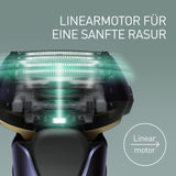 Panasonic Series 800 ES-LV67 Elektrischer Nass- & Trockenrasierer, 5-fach-Scherkopf Mit Linearmotor Und Bartsensor Technologie, Inklusive Pop-up Trimmer Und 16D-Multi-Flex-Kopf, Navy Blau