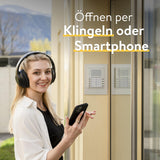 ✔️ Nuki Opener, elektronisches Türschloss für Mehrfamilienhäuser, steuert den Türöffner der Gegensprechanlage mit dem Smartphone, elektrischer Türöffner, WLAN Bridge erforderlich, Nuki Smart Home