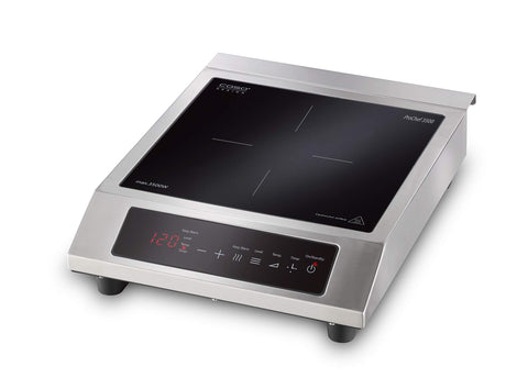 CASO ProChef 3500 - Mobiles Einzel- Induktionskochfeld, 3500 Watt, Temperatur 60-240°C, Kochplatte mit Timer- & Warmhalte-Funktion, 12 Leistungsstufen, Edelstahlgehäuse, für Topfgrößen 12 - 28cm