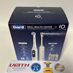 Oral-B Oral Health Center Munddusche mit Oxyjet-Technologie für Zahnreinigung, 2 Ersatzdüsen & iO Series 6