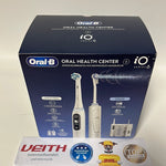 Oral-B Oral Health Center Munddusche mit Oxyjet-Technologie für Zahnreinigung, 2 Ersatzdüsen & iO Series 6