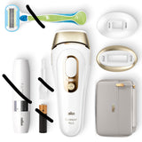 ✔️ Braun IPL Silk Expert Pro 5 Haarentfernungsgerät Damen, 2 Aufsätze, sichtbare Haarentfernung, Designed In Germany, Gesichtshaarentferner, Alternative zu Laser Haarentfernung, PL5159, weiß/gold (Kopie)
