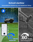 ✔️ ECOVACS Goat O600 RTK Care Kit Mähroboter Ohne Begrenzungskabel, 600 m², RTK+Vision-Navigation, Rasenmähroboter, KI-Hindernisvermeidung, App Steuerung, Passiert 0,7 M Schmale Stellen
