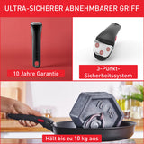 Tefal Ingenio Emotion 5-tlg.Topf und Pfannenset abnehmbarer Griff, stapelbar, platzsparend, Topfset Induktion mit Titanium 2X Antihaftversiegelung, einfache Handhabung und Reinigung, L897S5