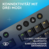 ✔️ Logitech G G915 X Lightspeed - Kabellose, Flache Gaming-Tastatur, Double-Shot-PBT-Tastenkappen, voll programmierbare Tasten, RGB-Hintergrundbeleuchtung, GL Brown-Tactile, PC/Mac, DEU QWERTZ -Schwarz